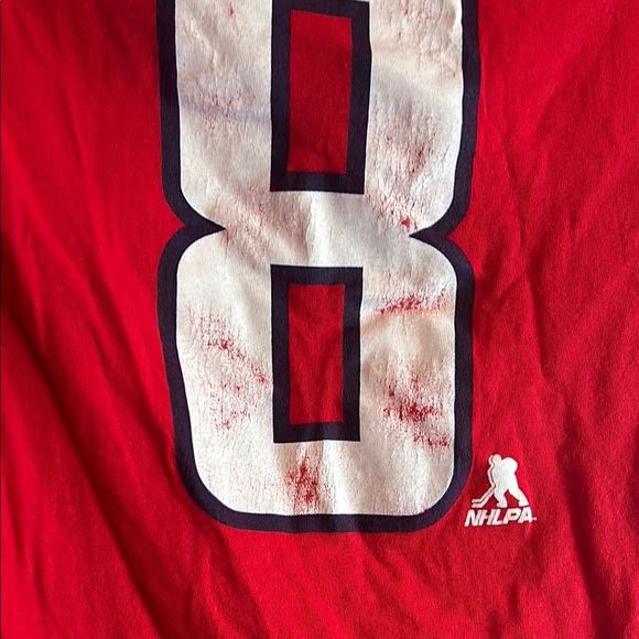 NHL Red Short Sleeve Tee with Capitals Logo - Picture 4 of 10